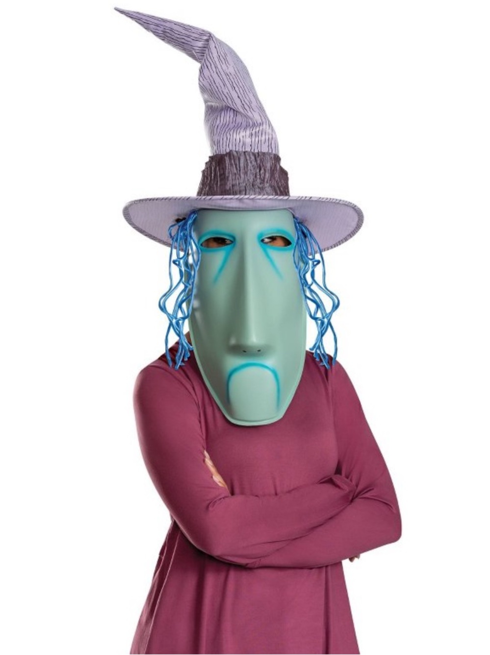 Disney Nightmare Before Christmas Shock mask and hat costume accessory set NEW